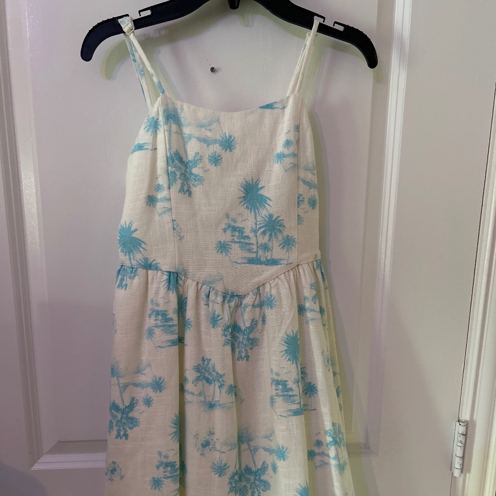 Girls size 10 Dannijo dress white and blue